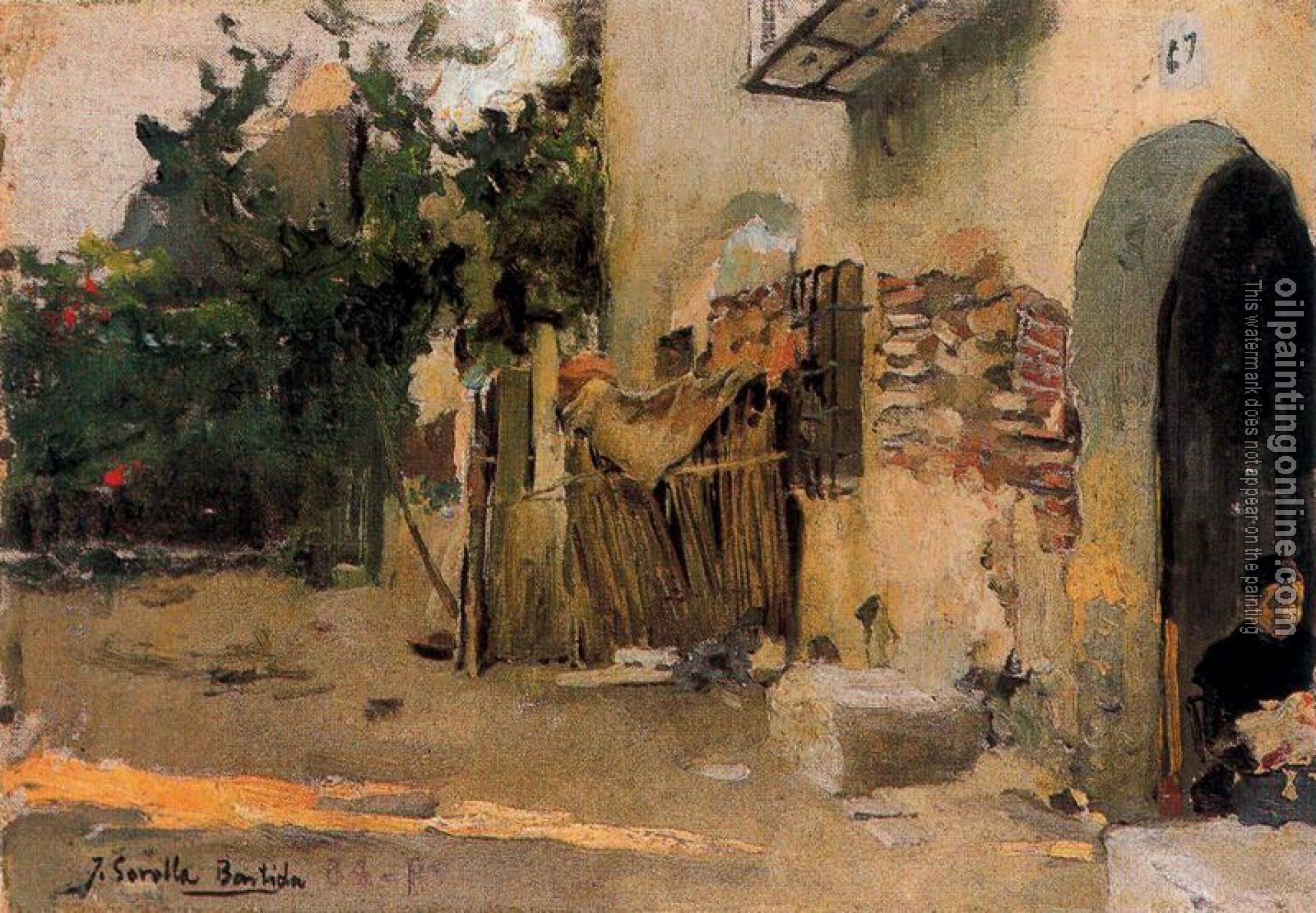 Joaquin Sorolla y Bastida - A farmhouse in Valencia